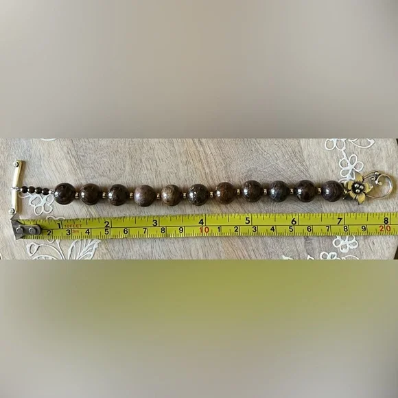 Silpada Designs Bronzite Sterling Silver Bead Bracelet - Picture 4 of 4